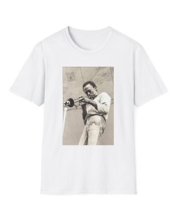 Miles Davis Playing Portrait Unisex Softstyle T-Shirt