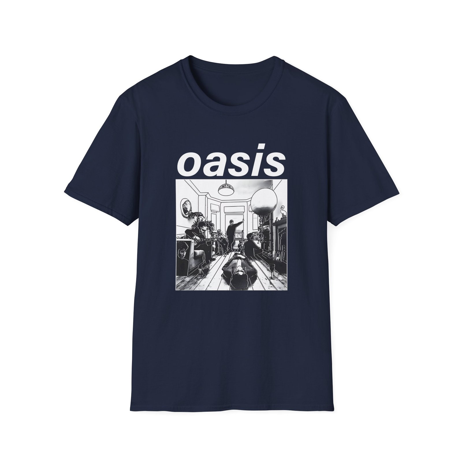 Oasis Definitely Maybe Artwork Unisex Softstyle T-Shirt