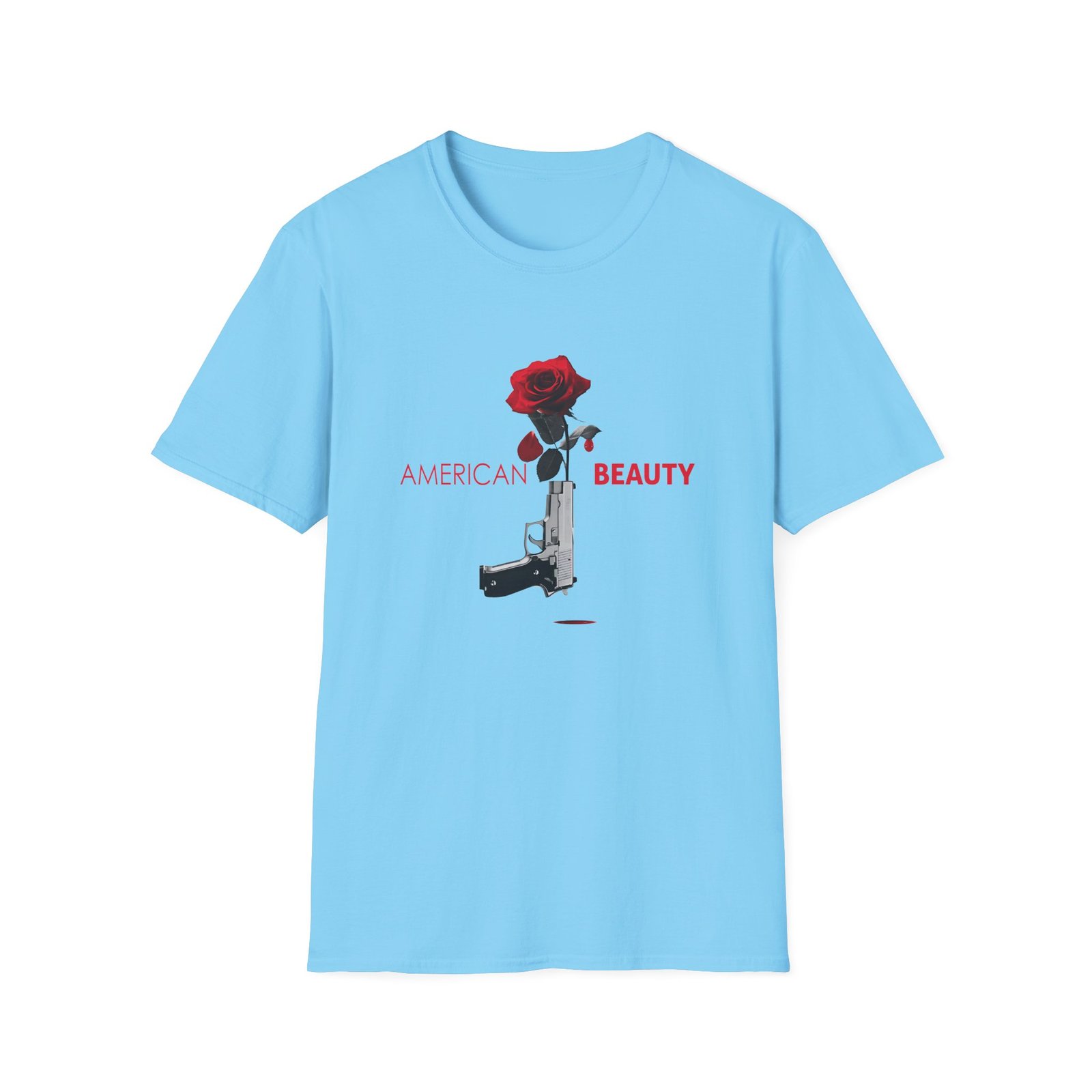Annette Bening American Beauty Gun and Rose Unisex Softstyle T-Shirt
