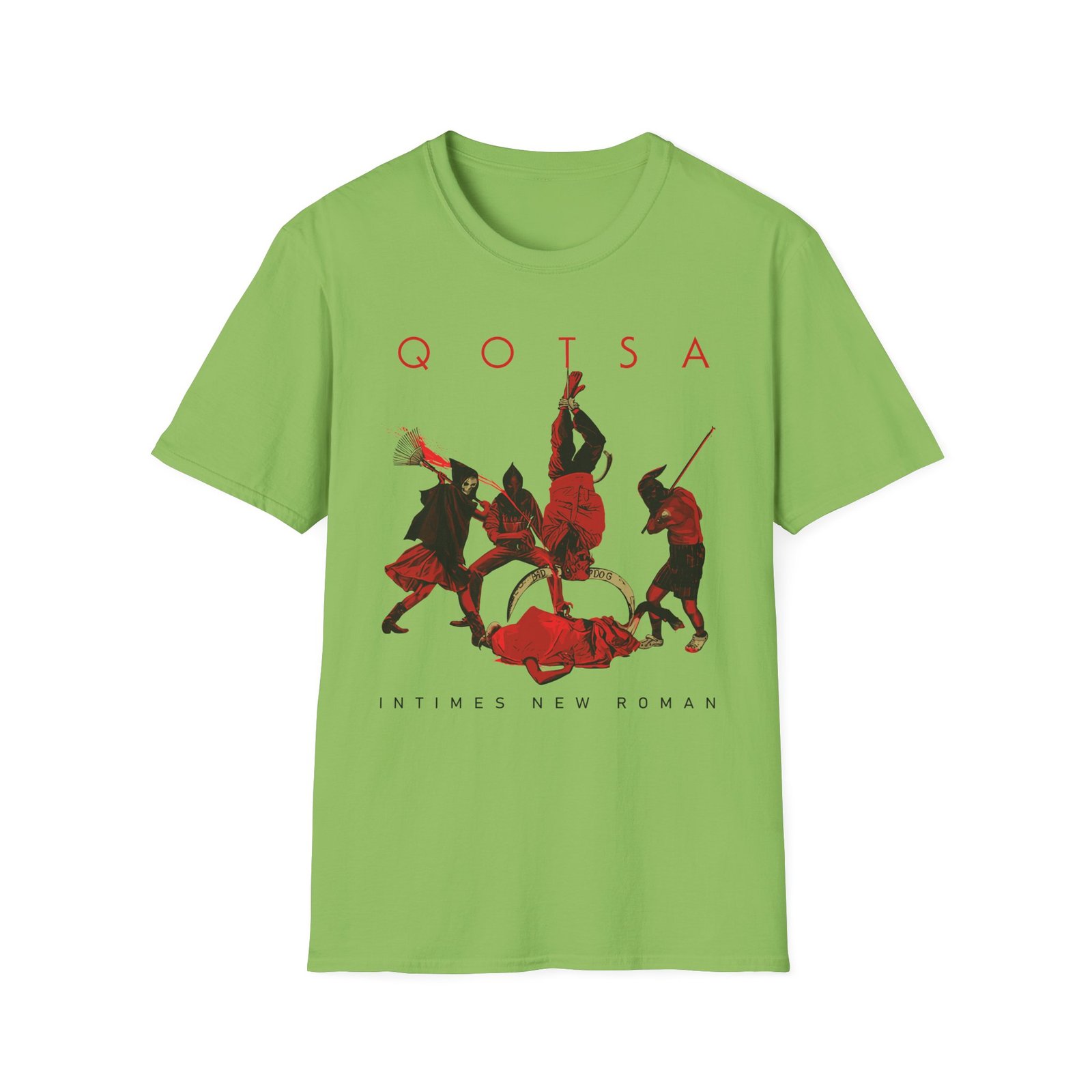 Queens of the Stone Age in Times New Roman Sand Unisex Softstyle T-Shirt