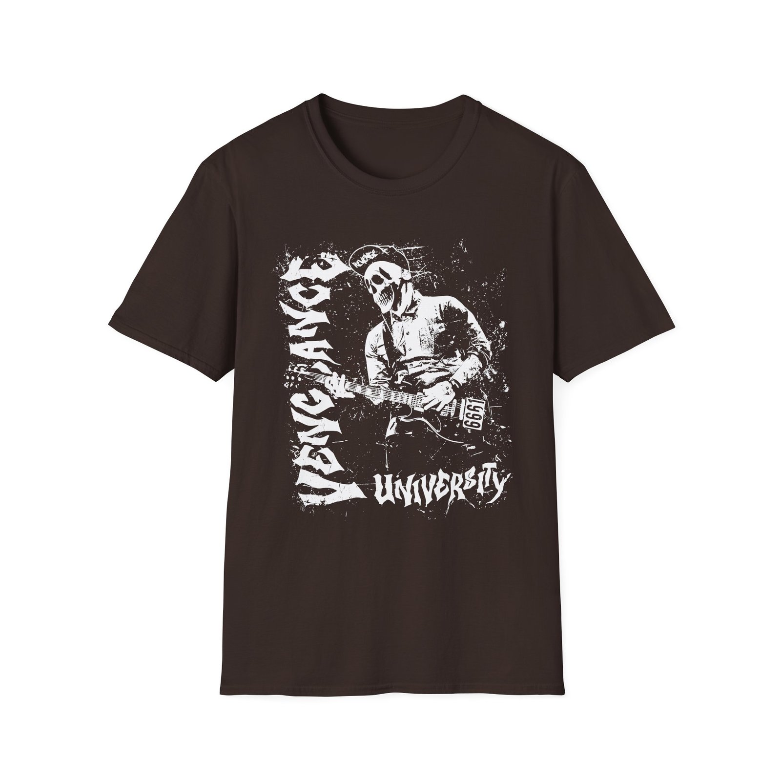 Vengeance University Zacky Skeleton Unisex Softstyle T-Shirt