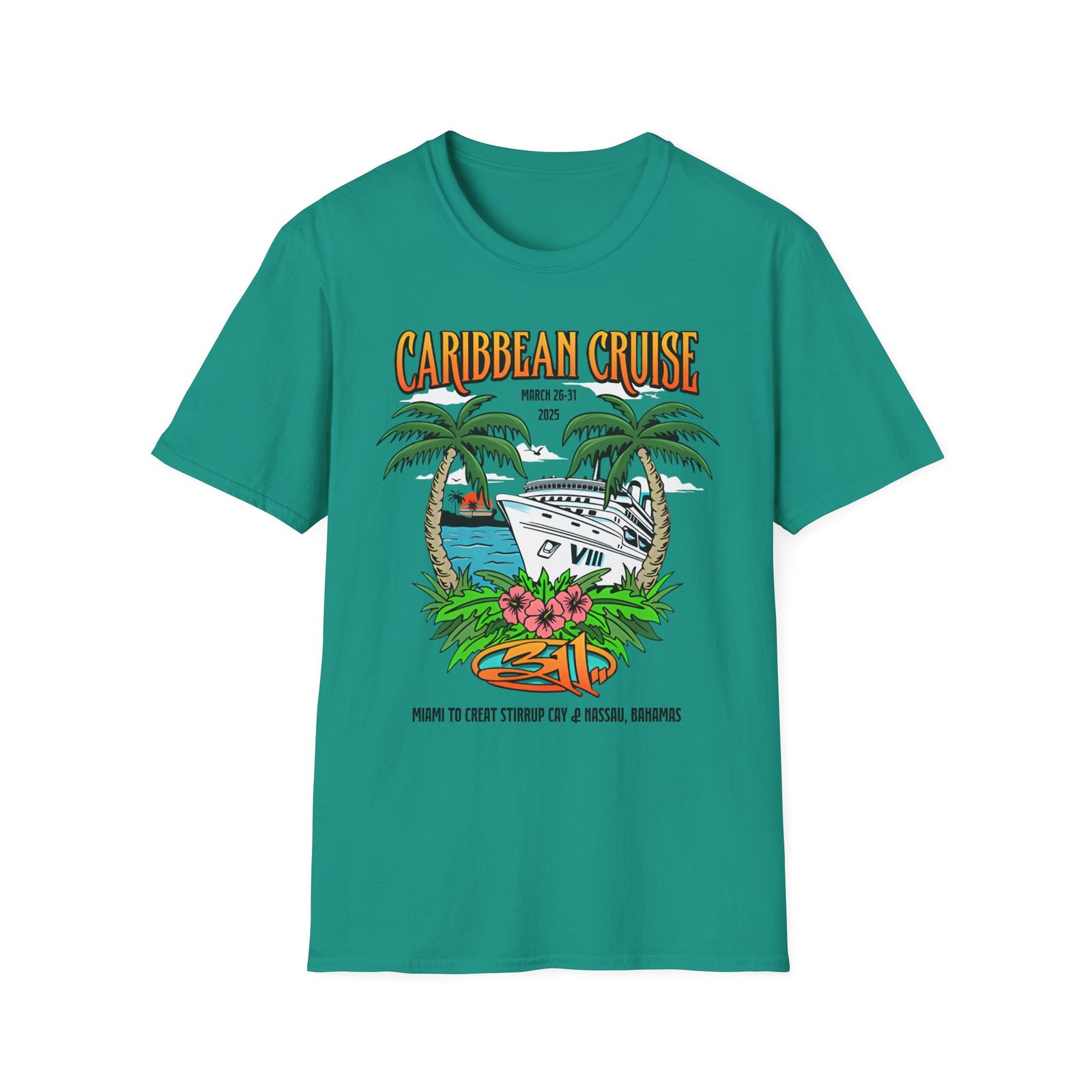 311 Caribbean Cruise 2025 Boat Unisex Softstyle T-Shirt
