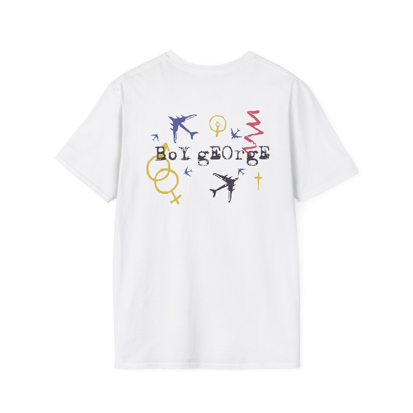 Boy George Sketchy Symbols Unisex Softstyle T-Shirt