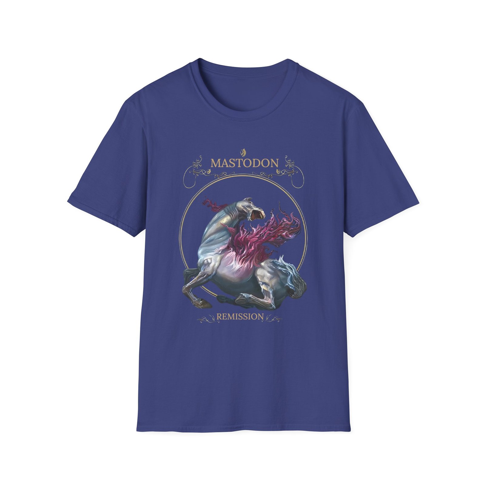 Mastodon Vignette Horse Remission Unisex Softstyle T-Shirt