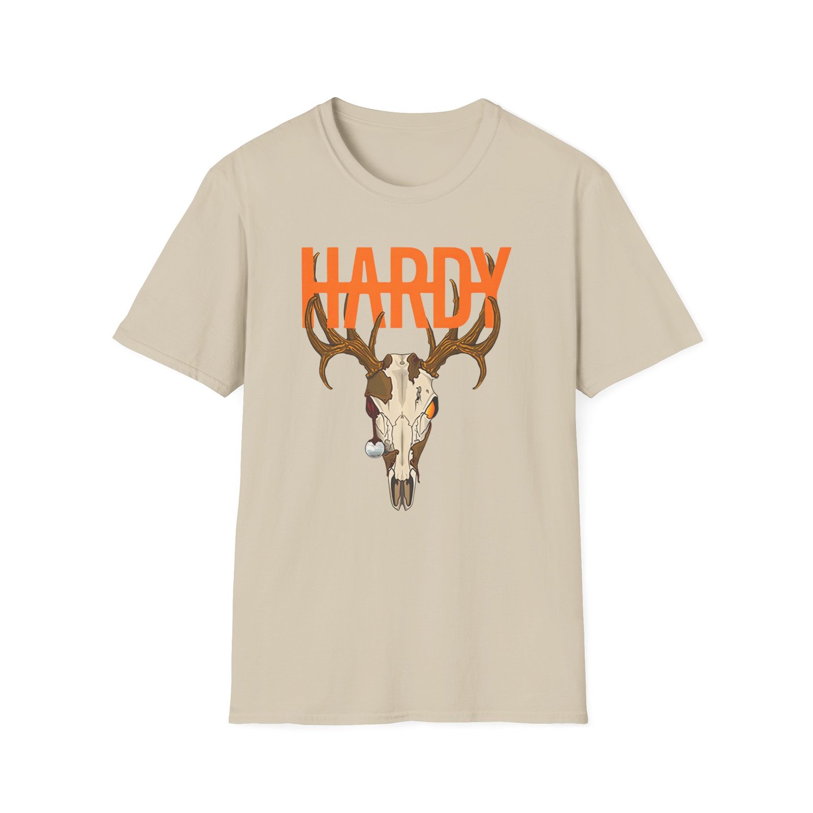 Hardy Deer Skull Unisex Softstyle T-Shirt