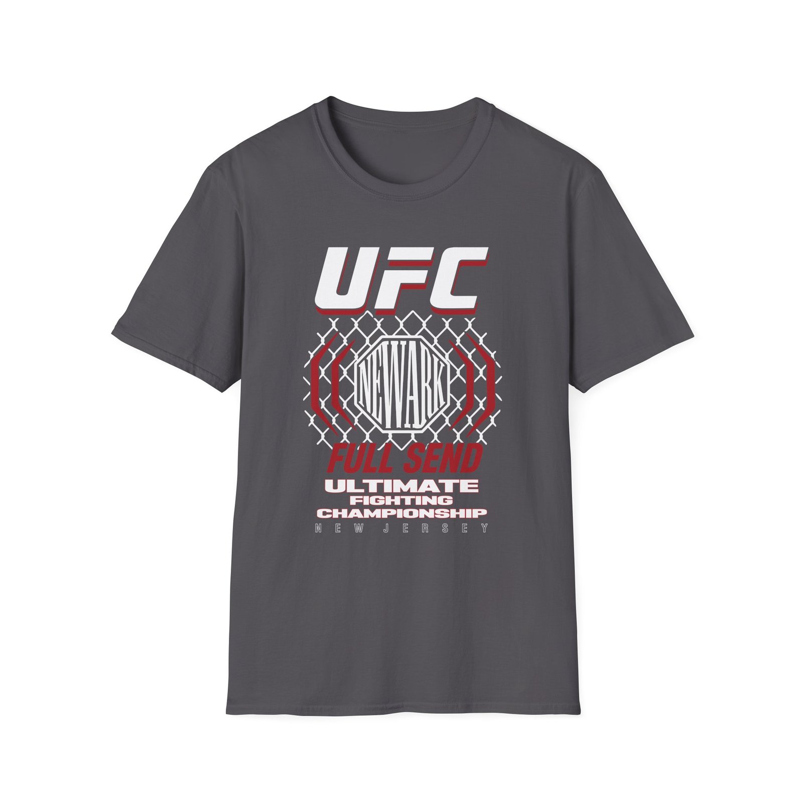Full Send Ufc New Jersey Cage Unisex Softstyle T-Shirt
