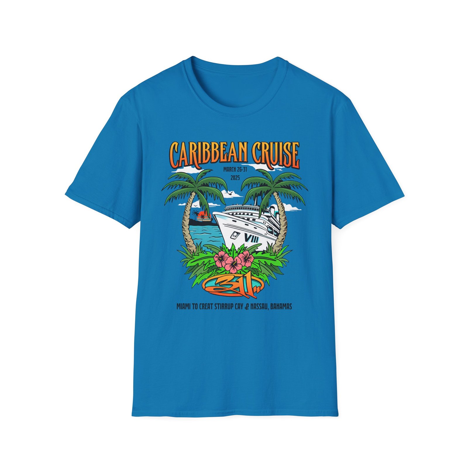 311 Caribbean Cruise 2025 Boat Unisex Softstyle T-Shirt