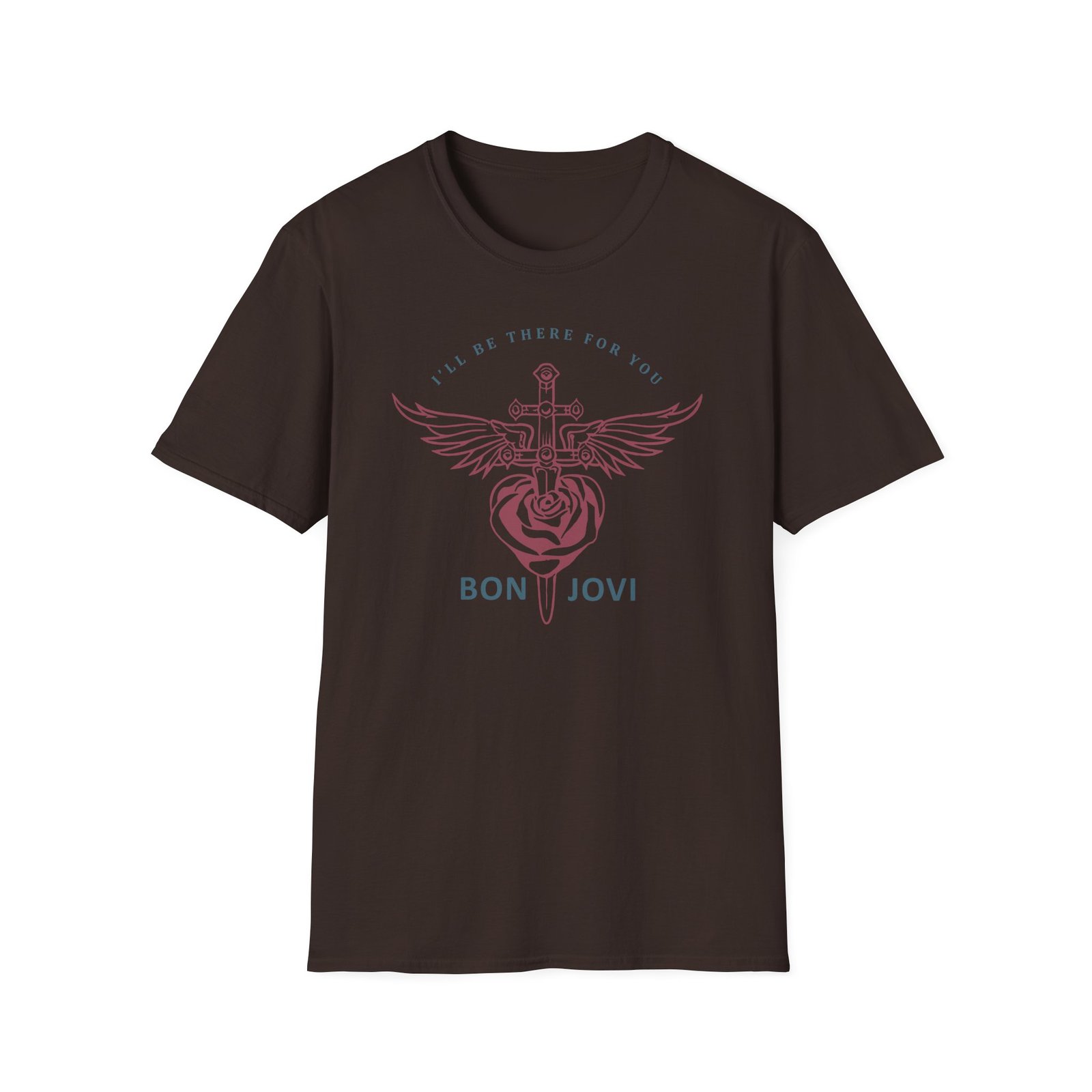 Bon Jovi Glass Heart & Dagger Unisex Softstyle T-Shirt