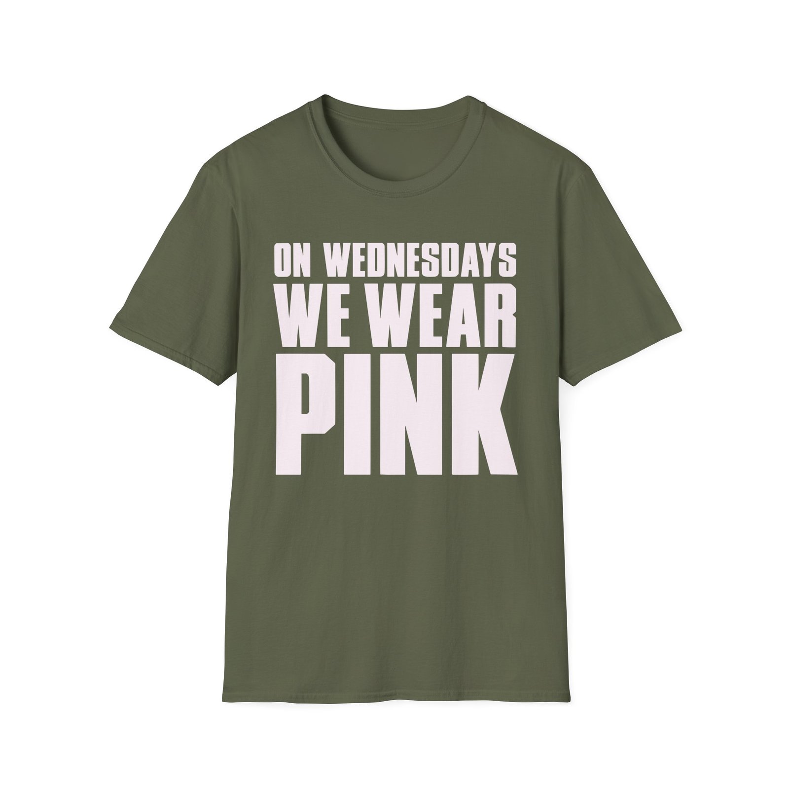 Amc Mean Girl On Wednesdays We Wear Pink Unisex Softstyle T-Shirt
