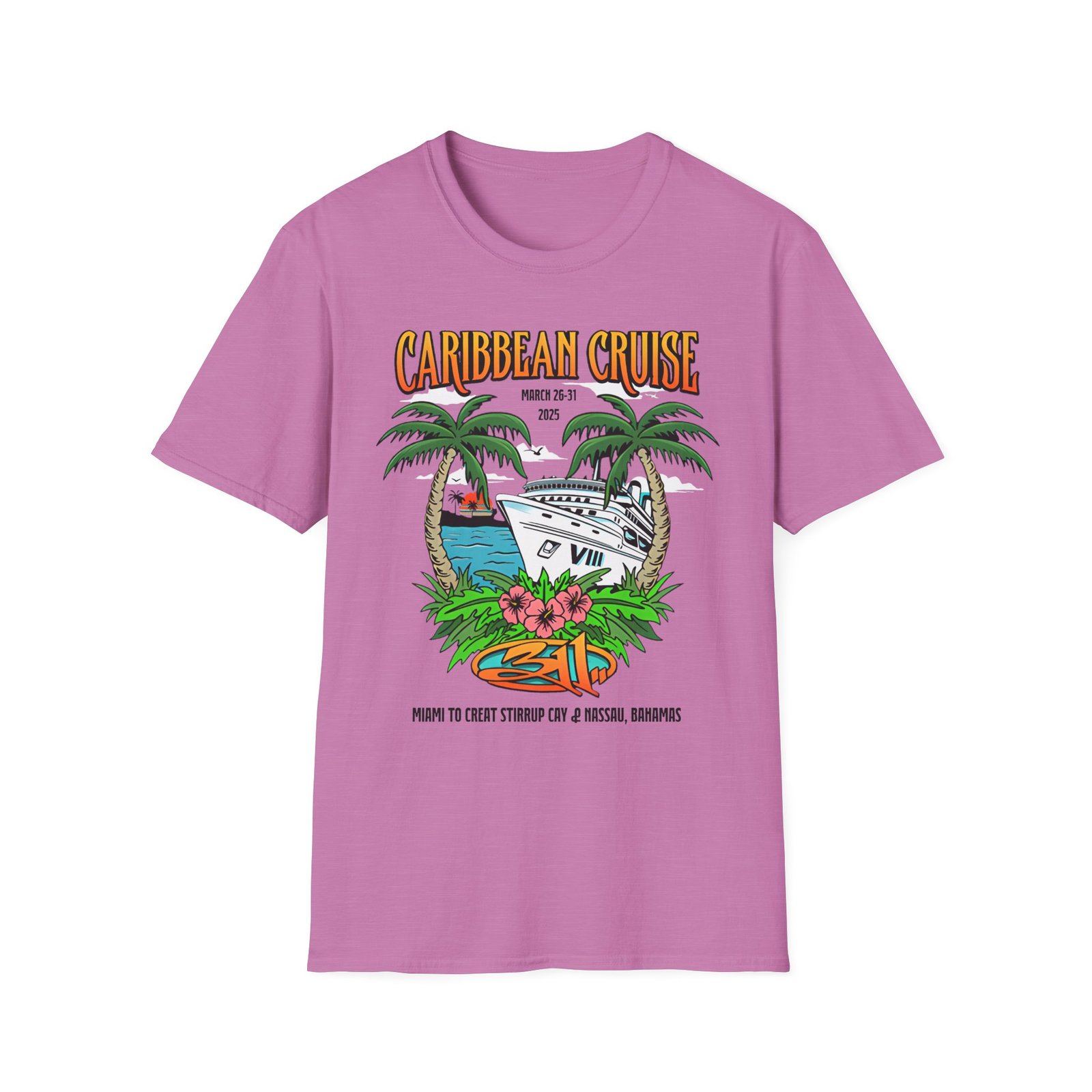311 Caribbean Cruise 2025 Boat Unisex Softstyle T-Shirt