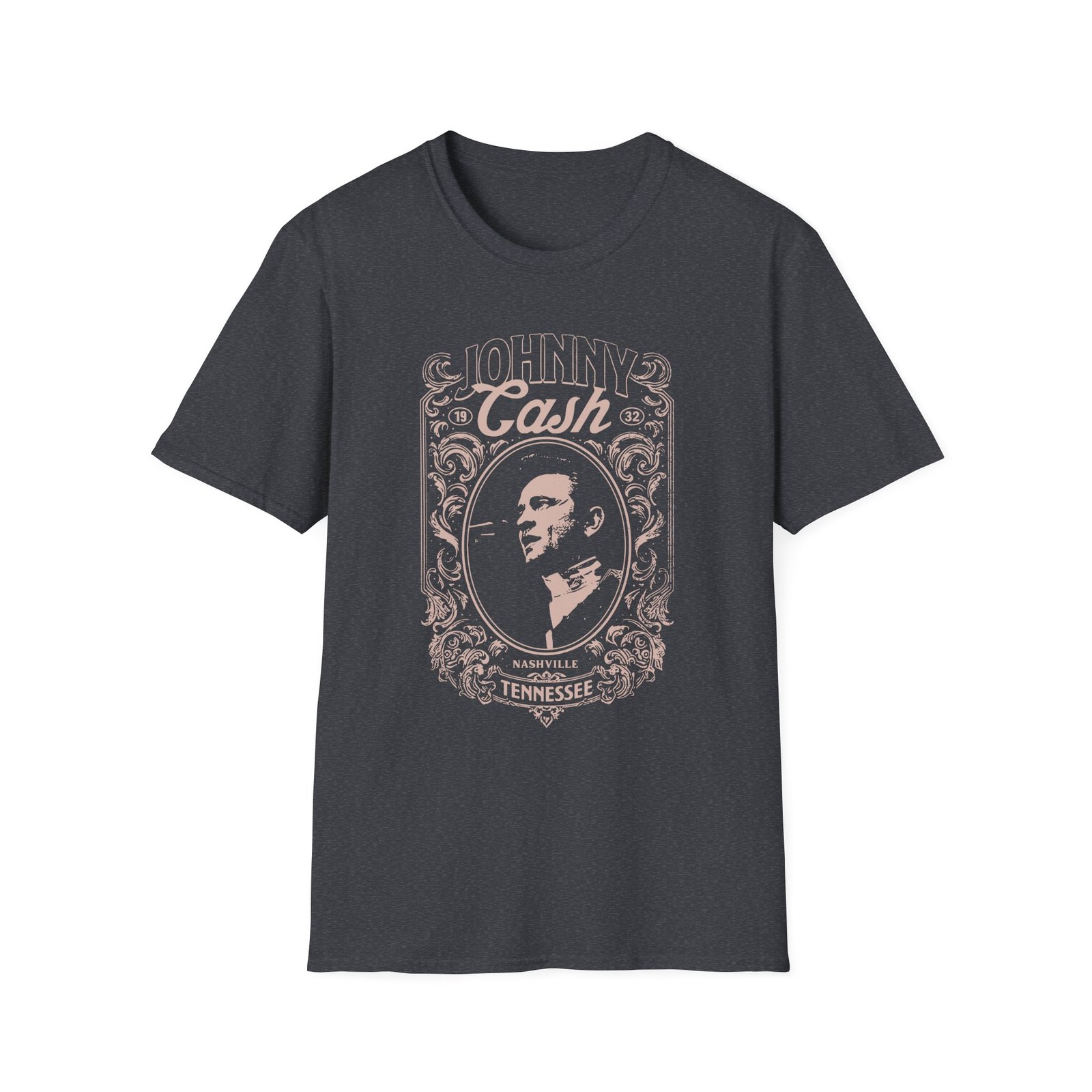 Johnny Cash Nashville Portrait Unisex Softstyle T-Shirt