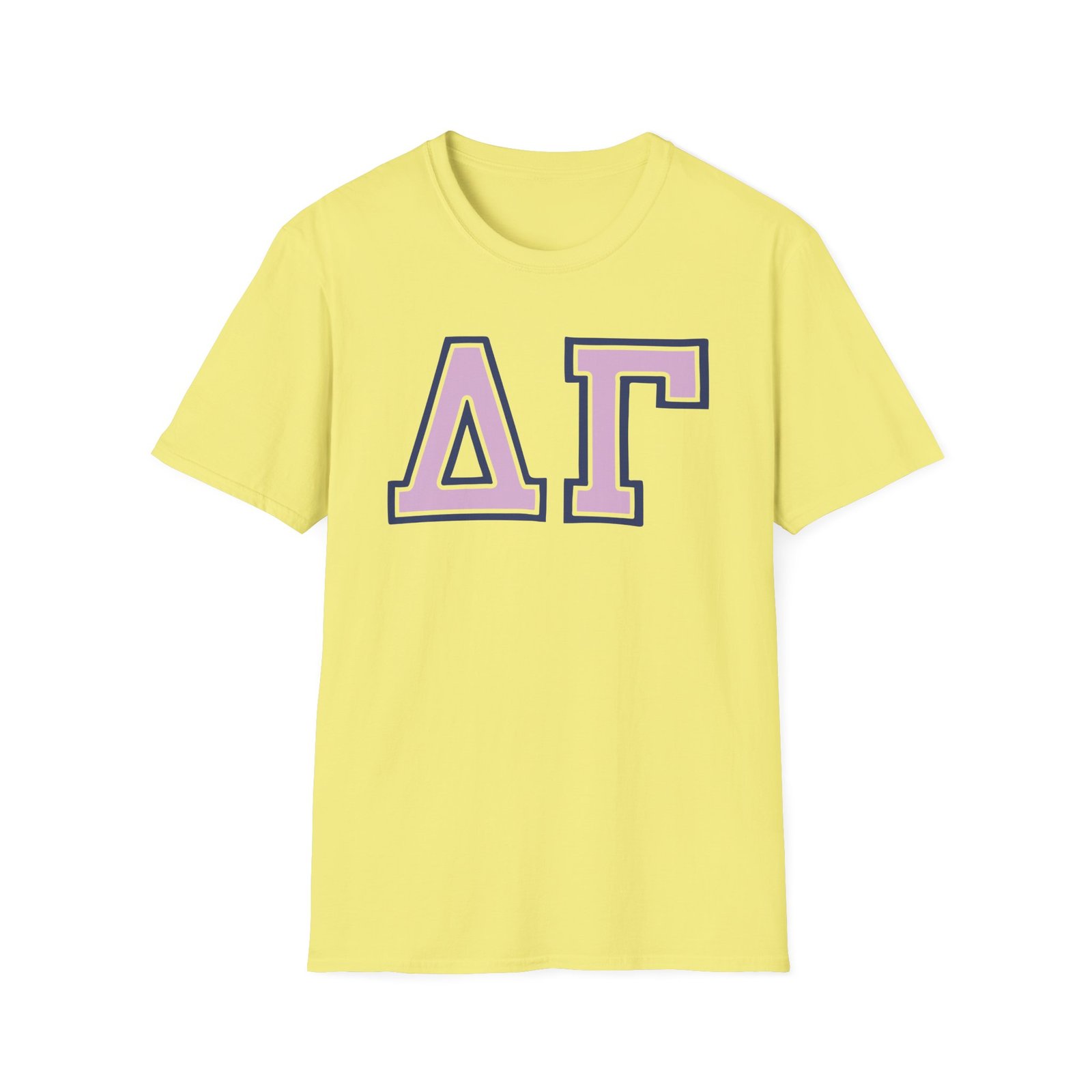 Delta Gamma Chenille Letter Unisex Softstyle T-Shirt
