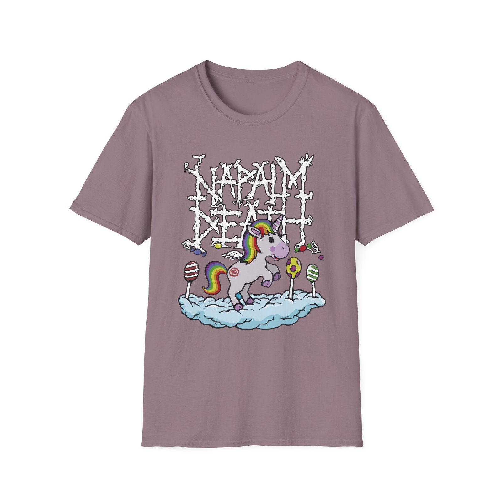 Napalm Death Riding the Rainbow Unisex Softstyle T-Shirt