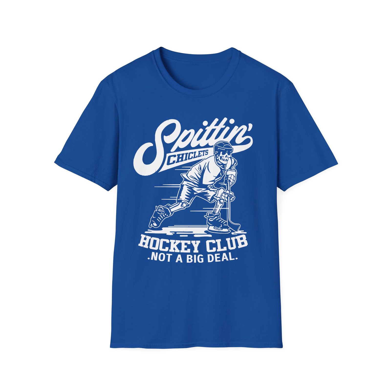 Spittin Chiclets Hockey Club Skel Unisex Softstyle T-Shirt