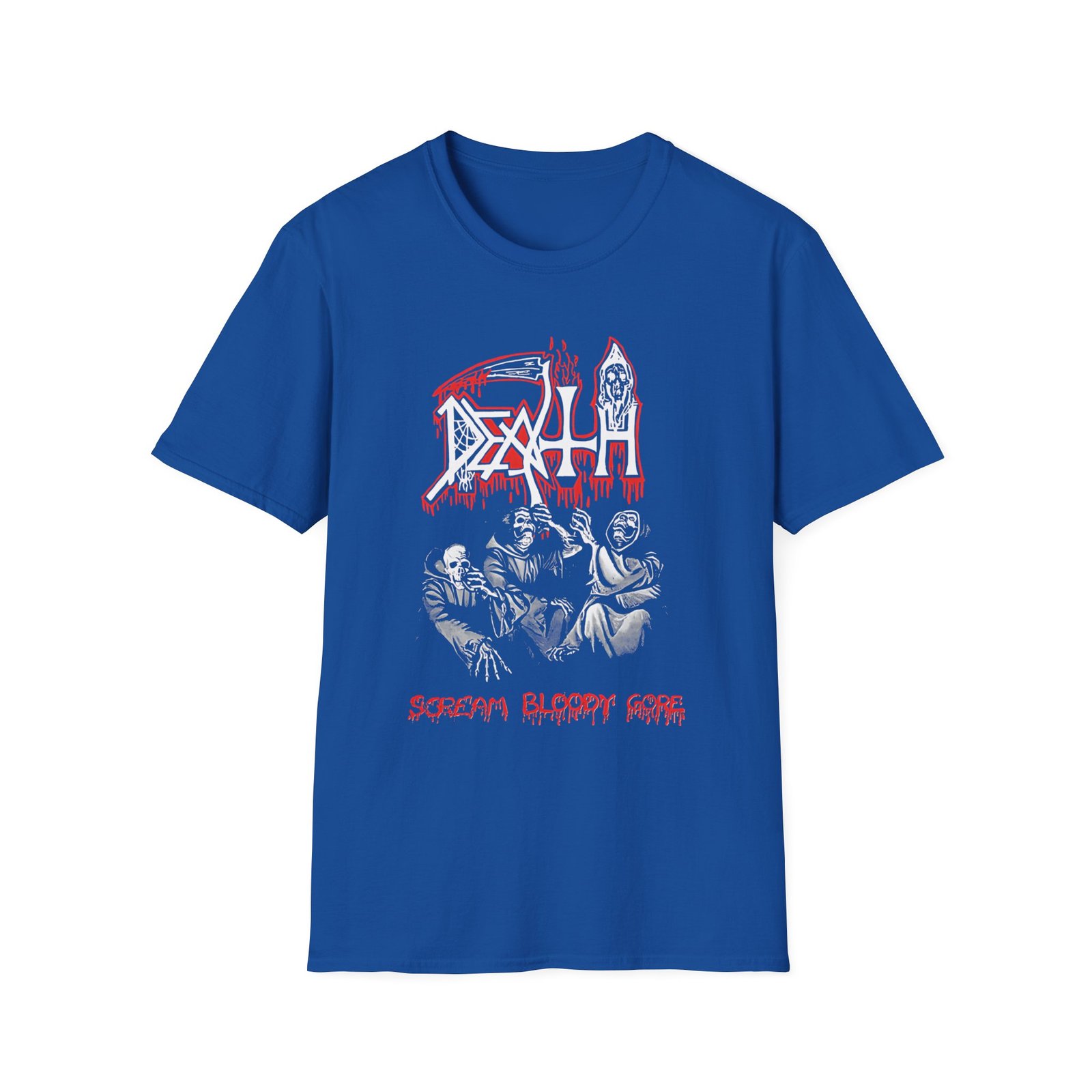 Death Scream Bloody Gore Throwback Unisex Softstyle T-Shirt