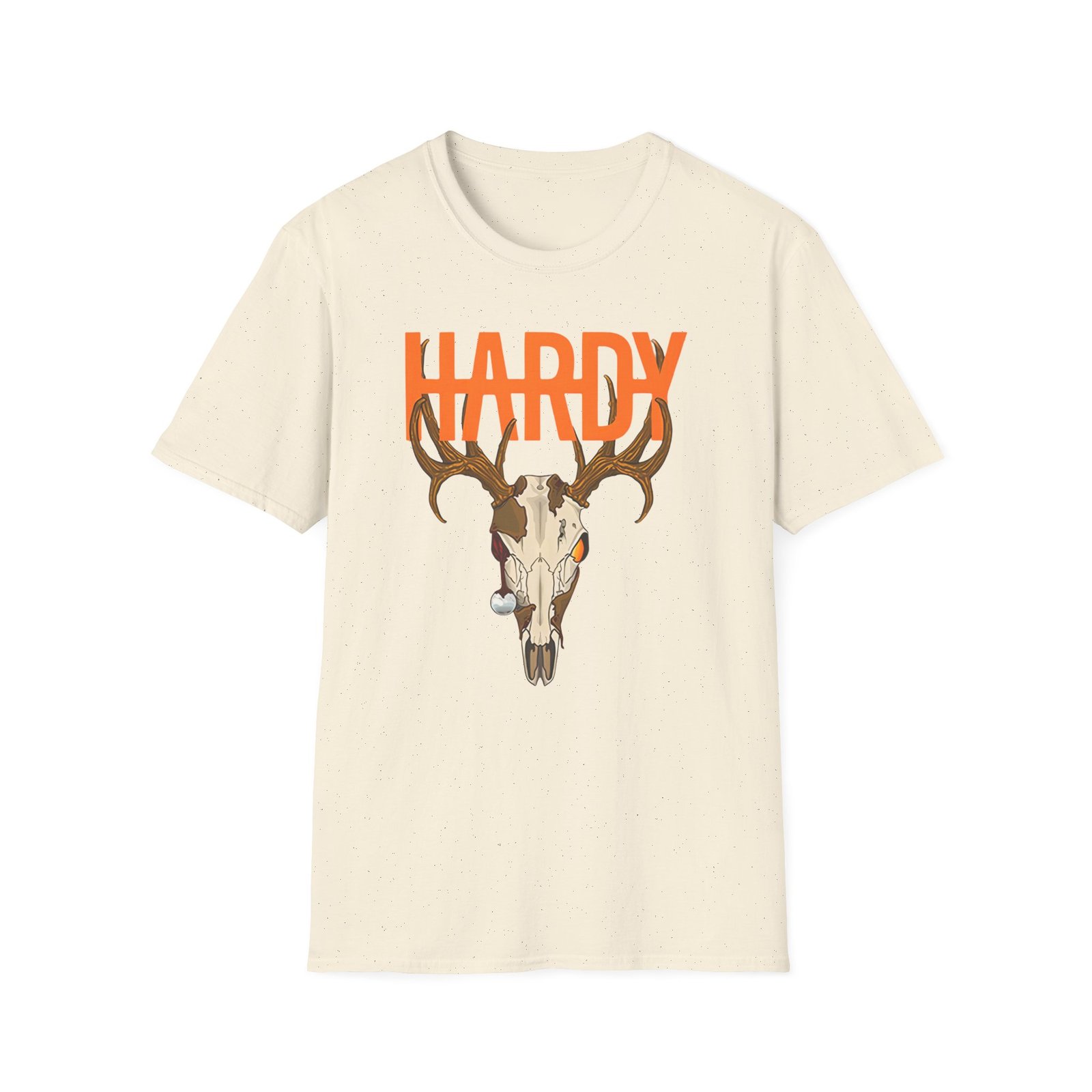 Hardy Deer Skull Unisex Softstyle T-Shirt