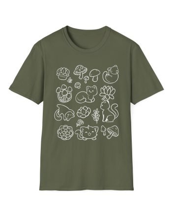 Shubble Plants And Cats Unisex Softstyle T-Shirt