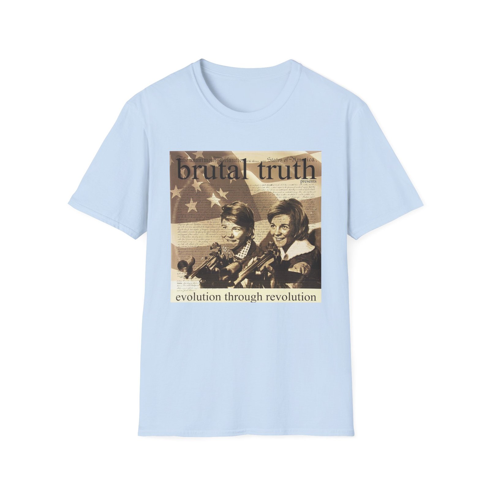 Brutal Truth Evolution Through Revolution Unisex Softstyle T-Shirt