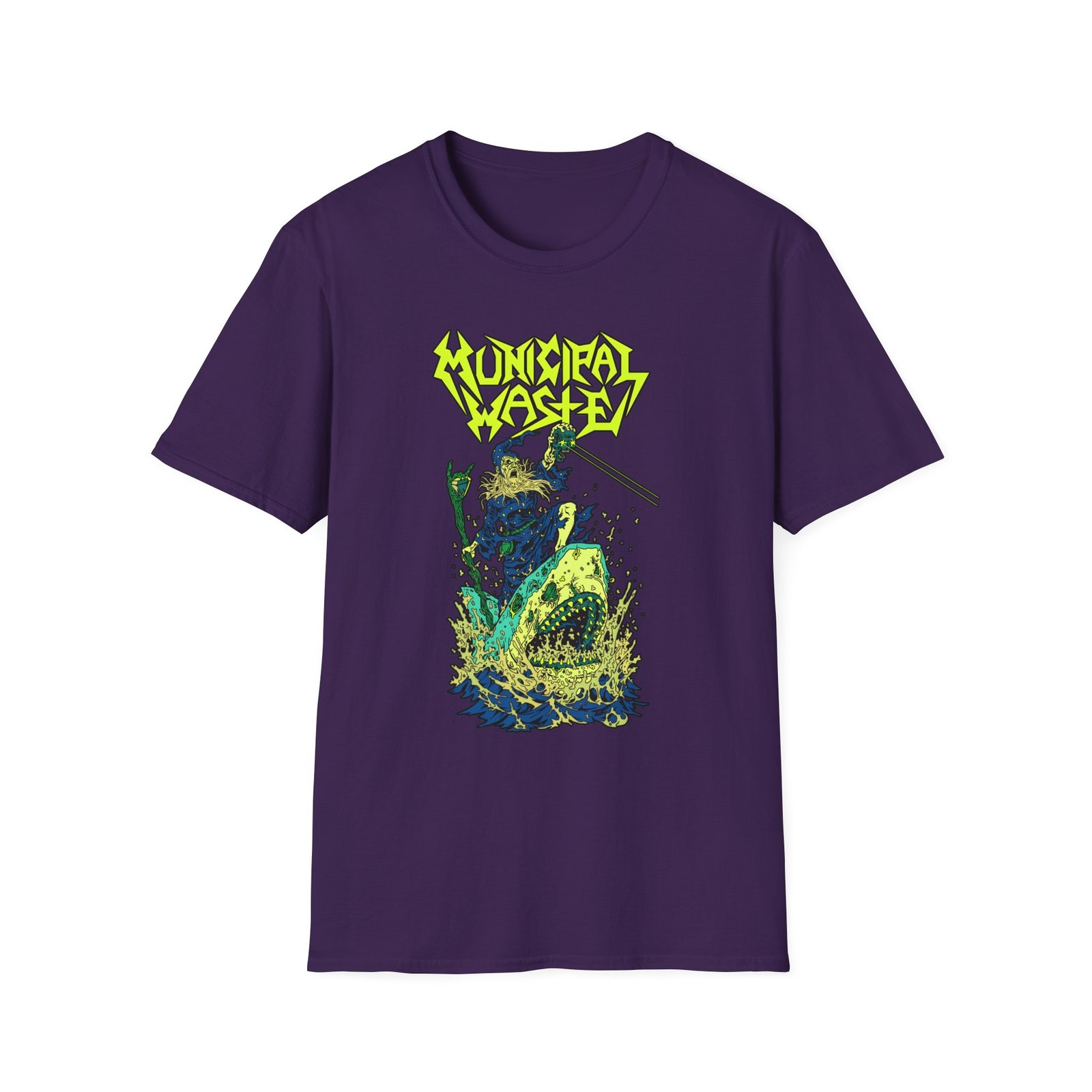 Municipal Waste Glow Shark Unisex Softstyle T-Shirt