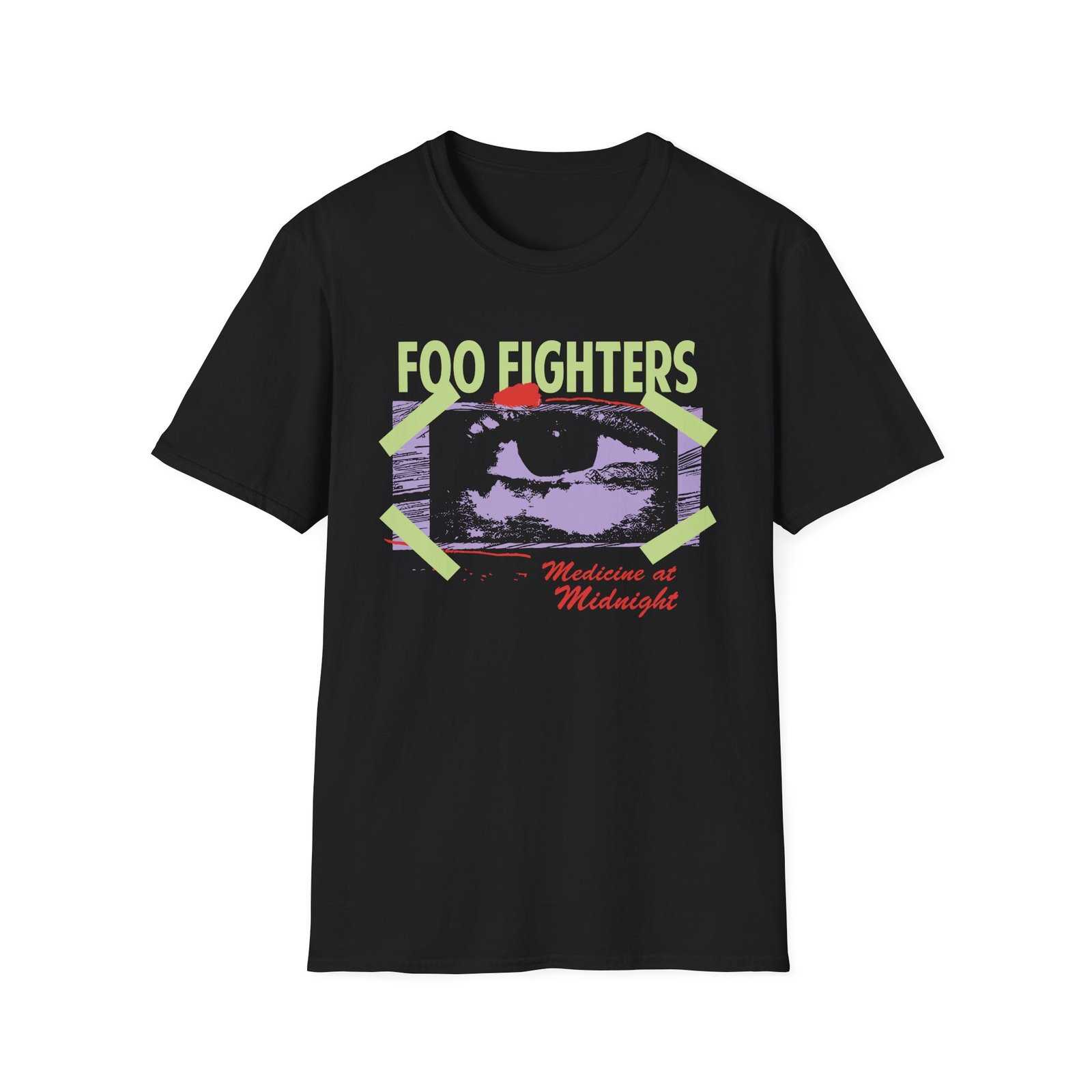 Foo Fighters Medicine at Midnight Eye Tape Unisex Softstyle T-Shirt