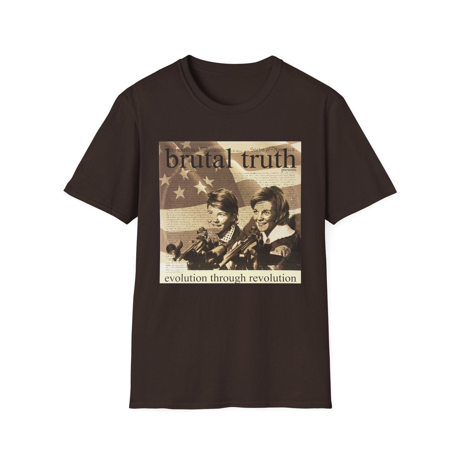 Brutal Truth Evolution Through Revolution Unisex Softstyle T-Shirt