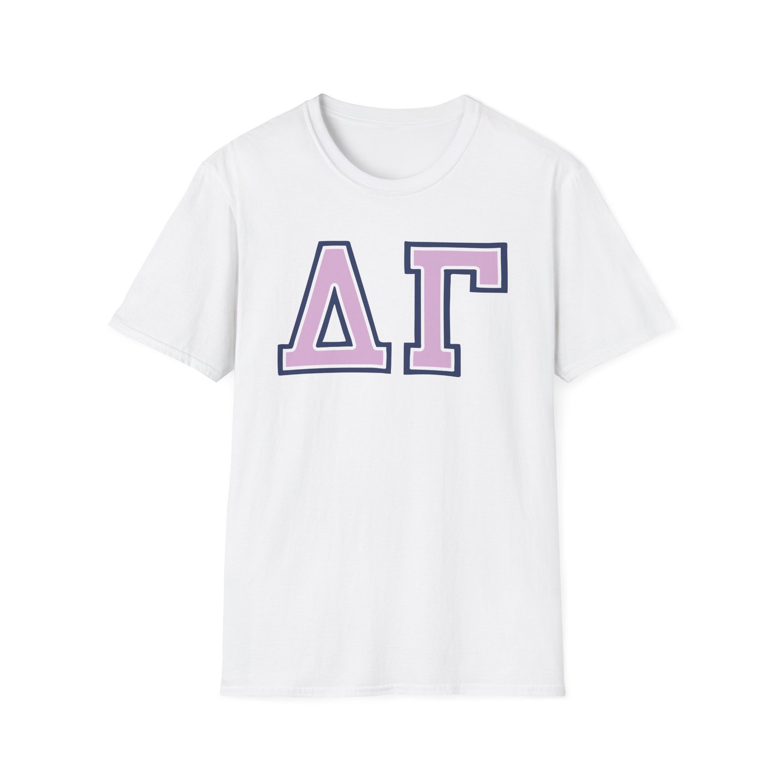 Delta Gamma Chenille Letter Unisex Softstyle T-Shirt