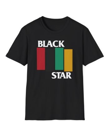 Black Star Flag Unisex Softstyle T-Shirt