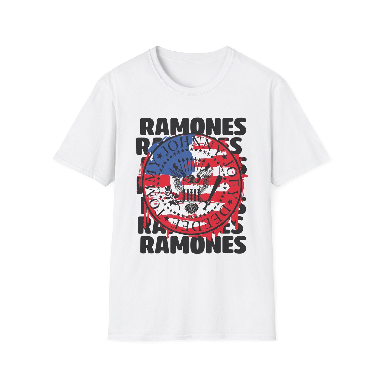 Ramones US Flag Unisex Softstyle T-Shirt