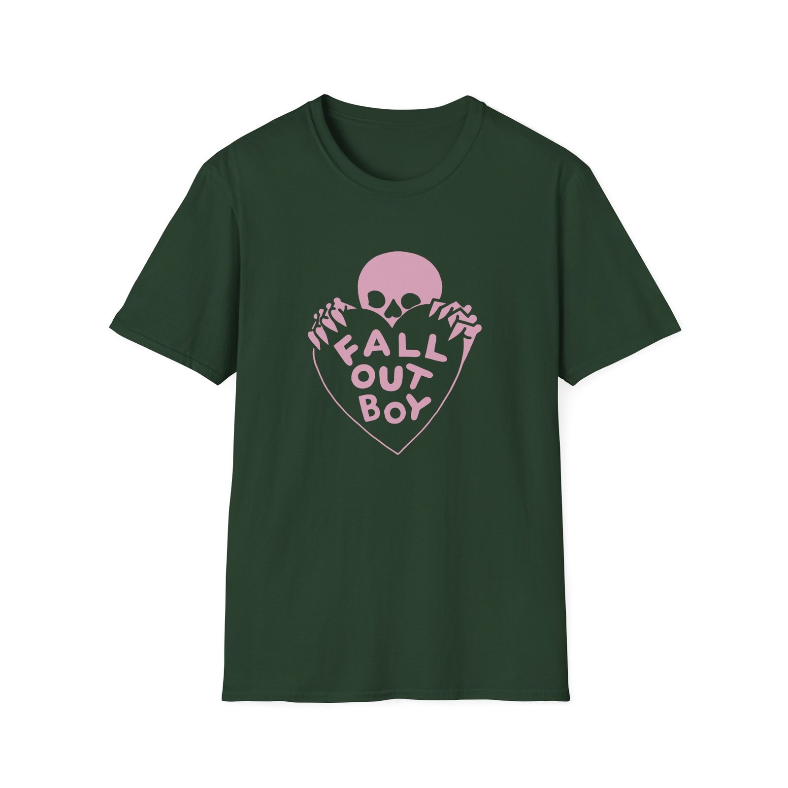 Fall Out Boy Skull Heart Unisex Softstyle T-Shirt