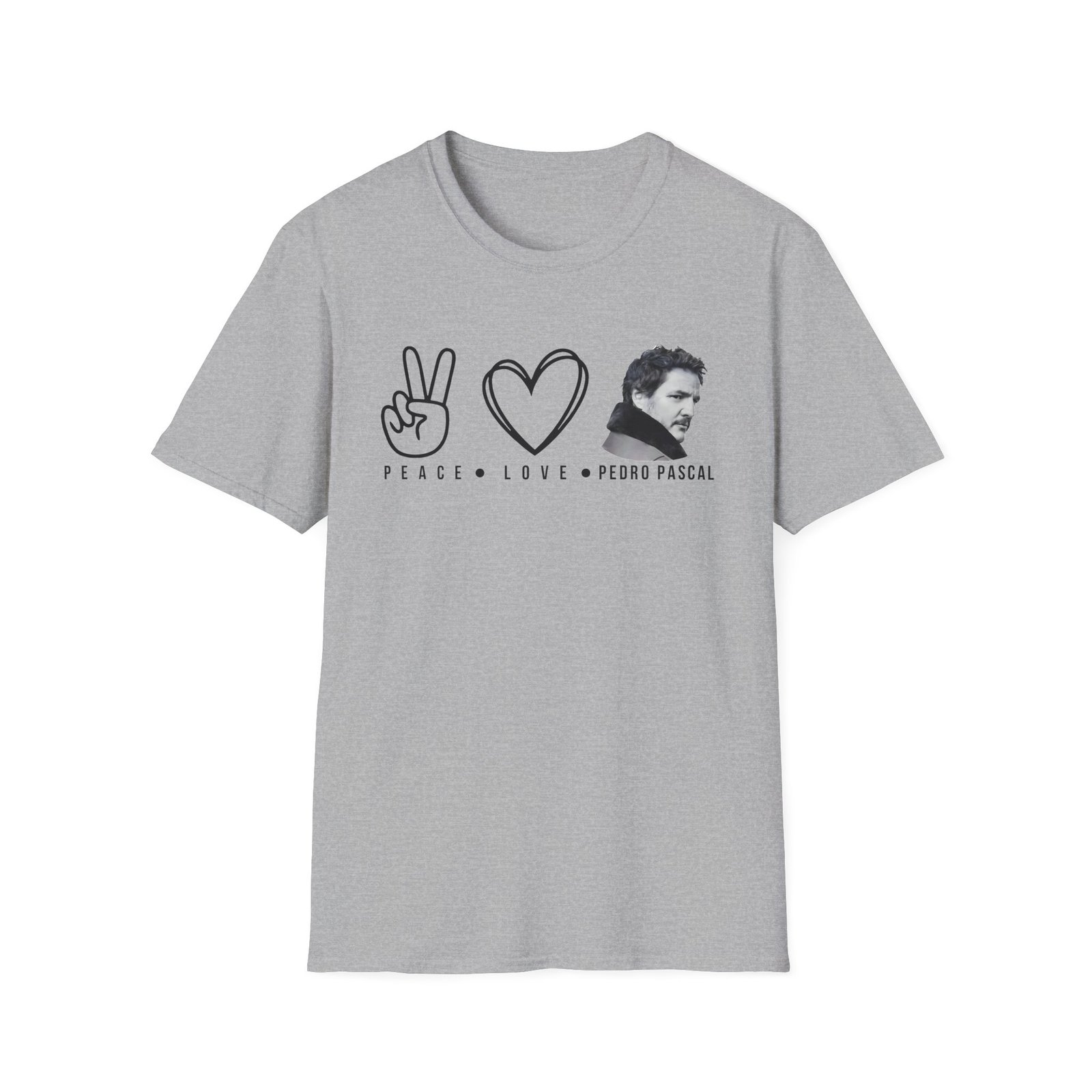 Peace Love Pedro Pascal Unisex Softstyle T-Shirt
