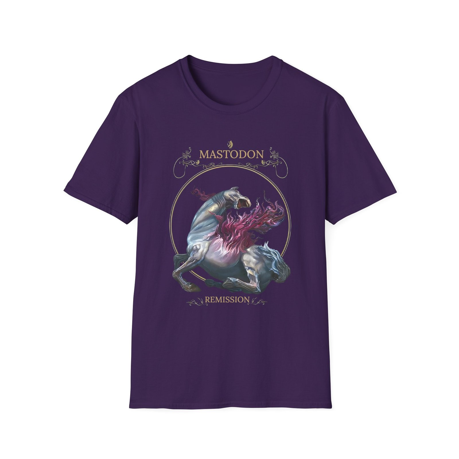 Mastodon Vignette Horse Remission Unisex Softstyle T-Shirt