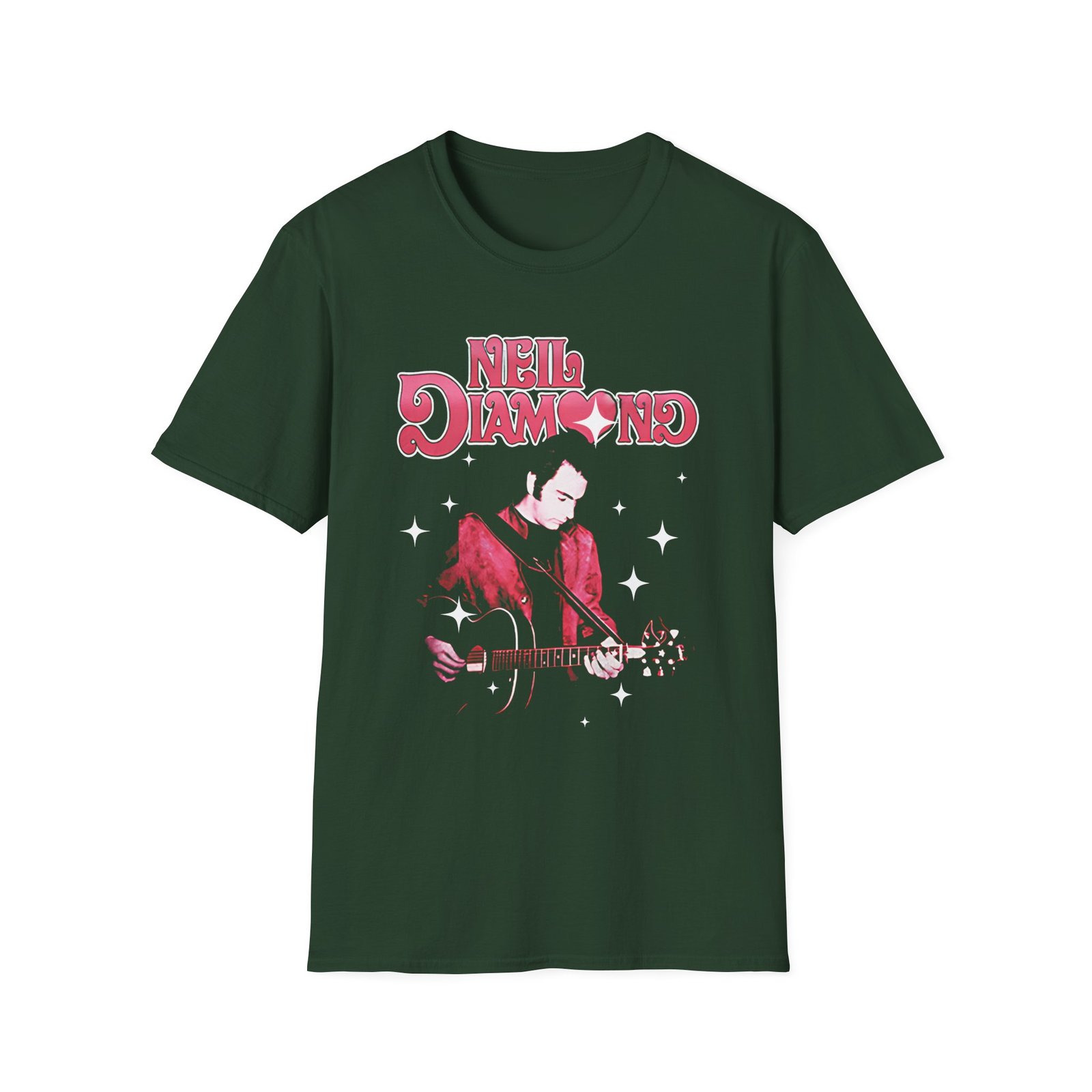Neil Diamond Sparkle Guitar Unisex Softstyle T-Shirt