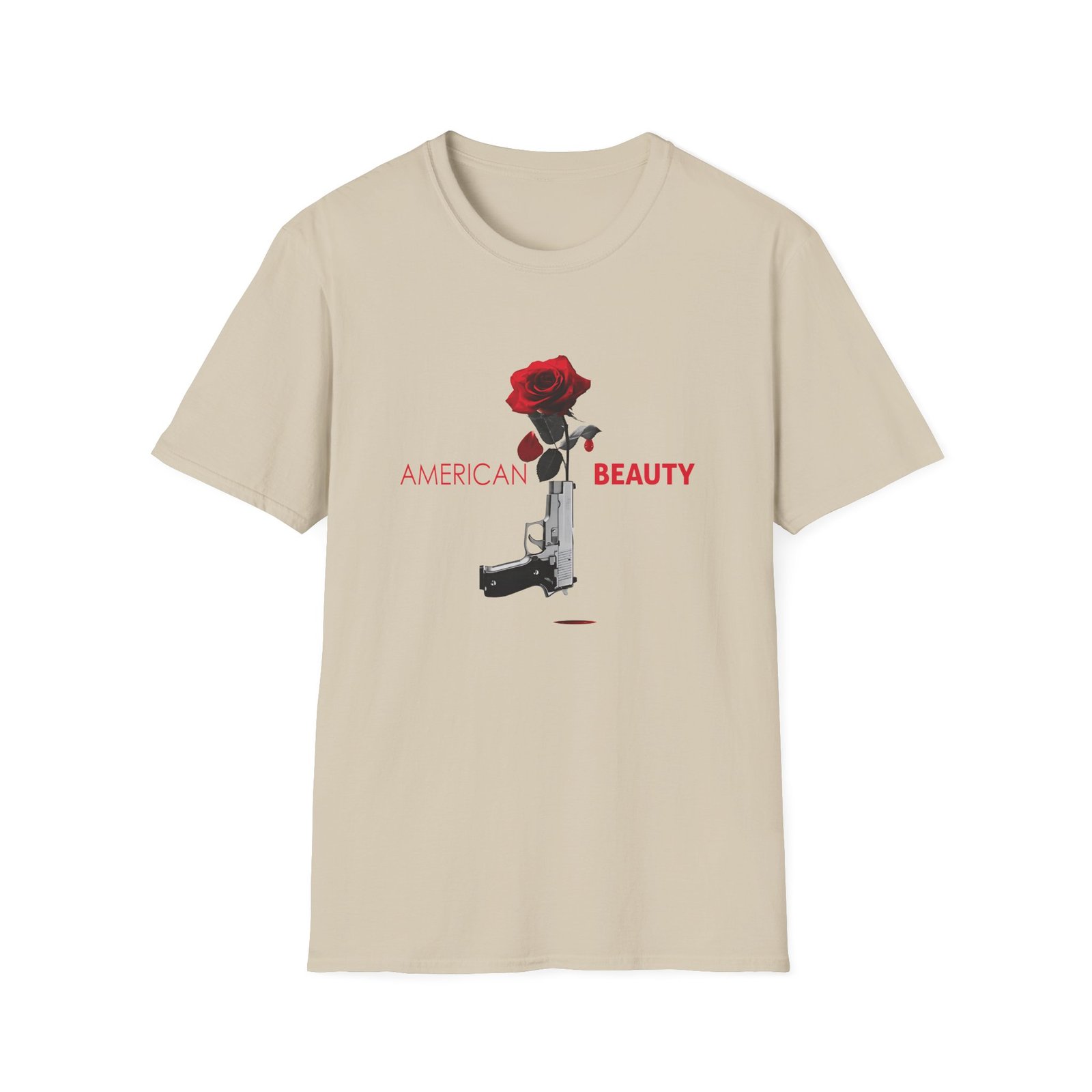 Annette Bening American Beauty Gun and Rose Unisex Softstyle T-Shirt
