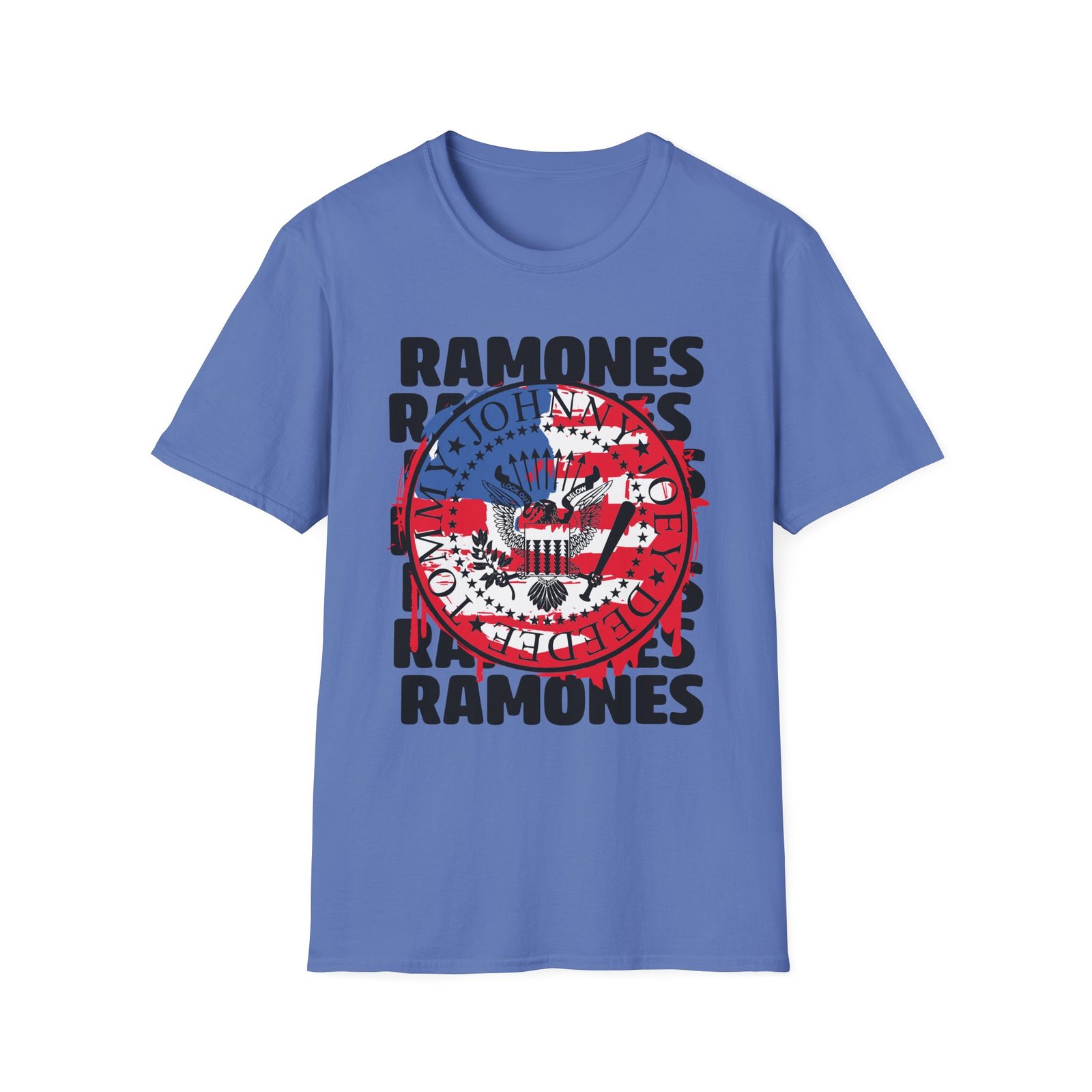 Ramones US Flag Unisex Softstyle T-Shirt