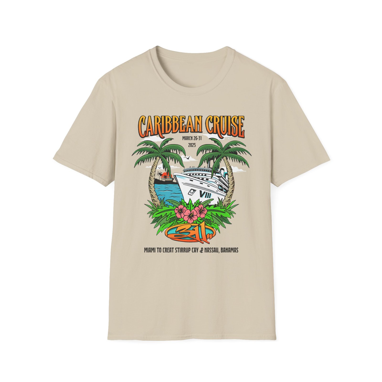 311 Caribbean Cruise 2025 Boat Unisex Softstyle T-Shirt