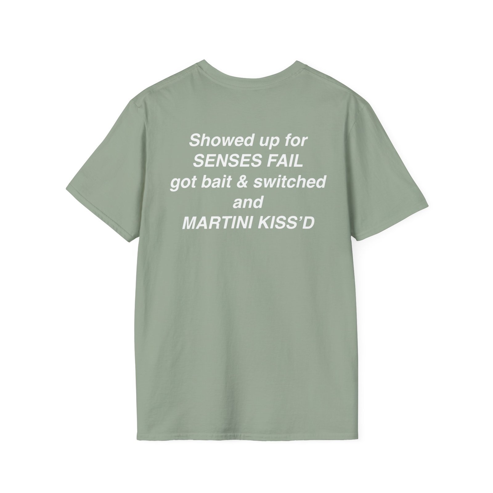 Senses Fail Martini Kiss Tux Unisex Softstyle T-Shirt