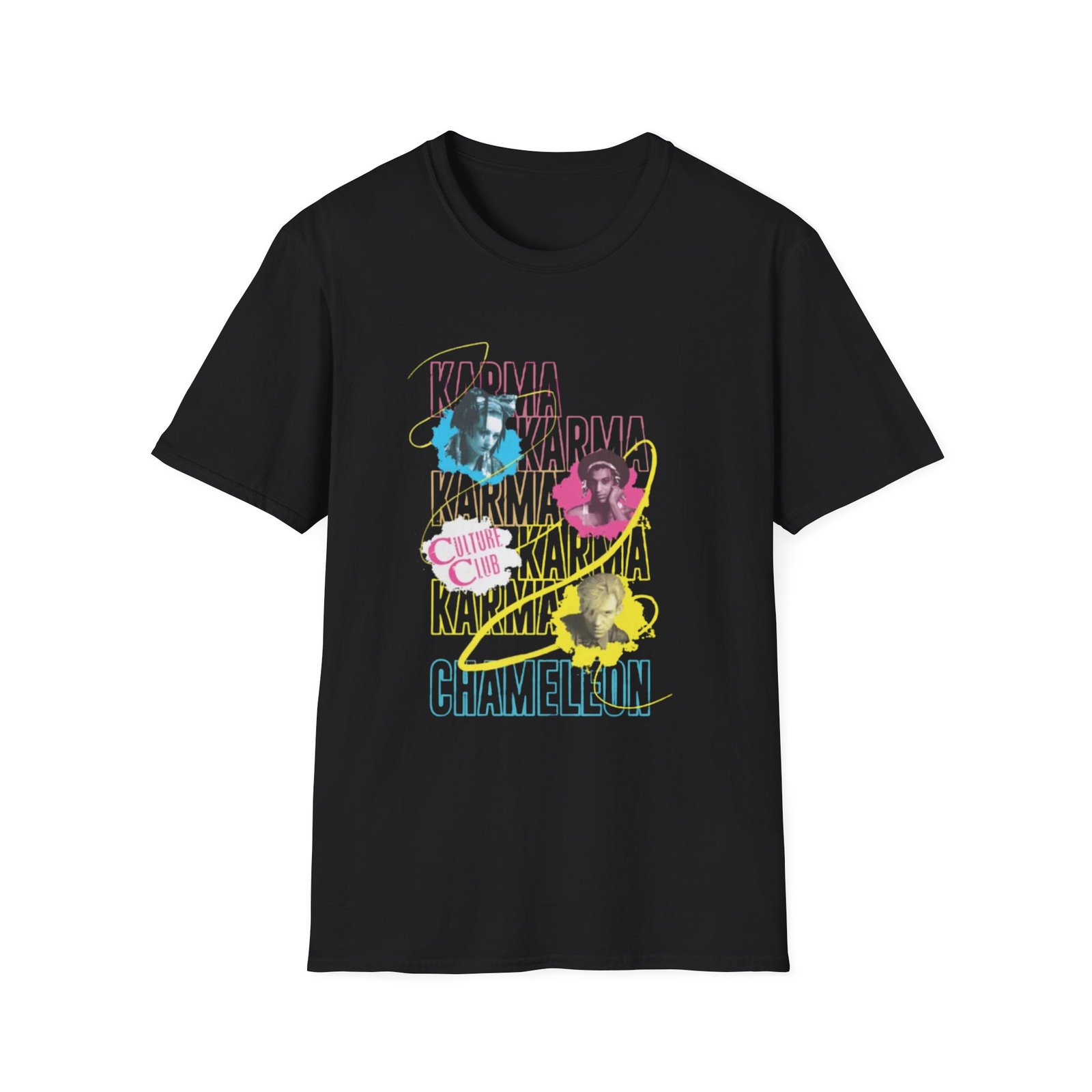 Boy George Karma Chameleon Band Unisex Softstyle T-Shirt