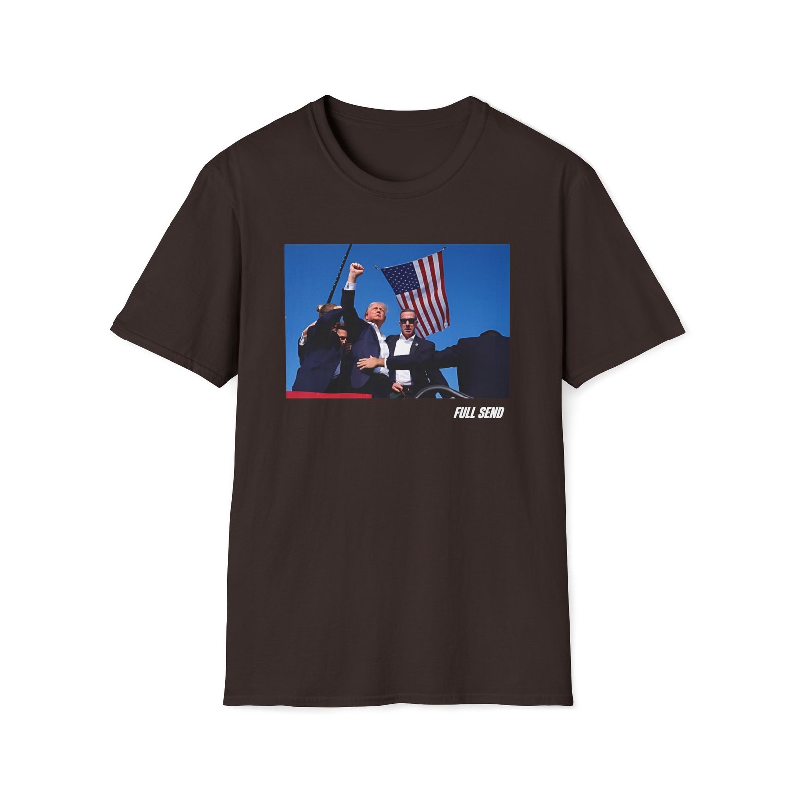 Full Send Trump Fight Unisex Softstyle T-Shirt