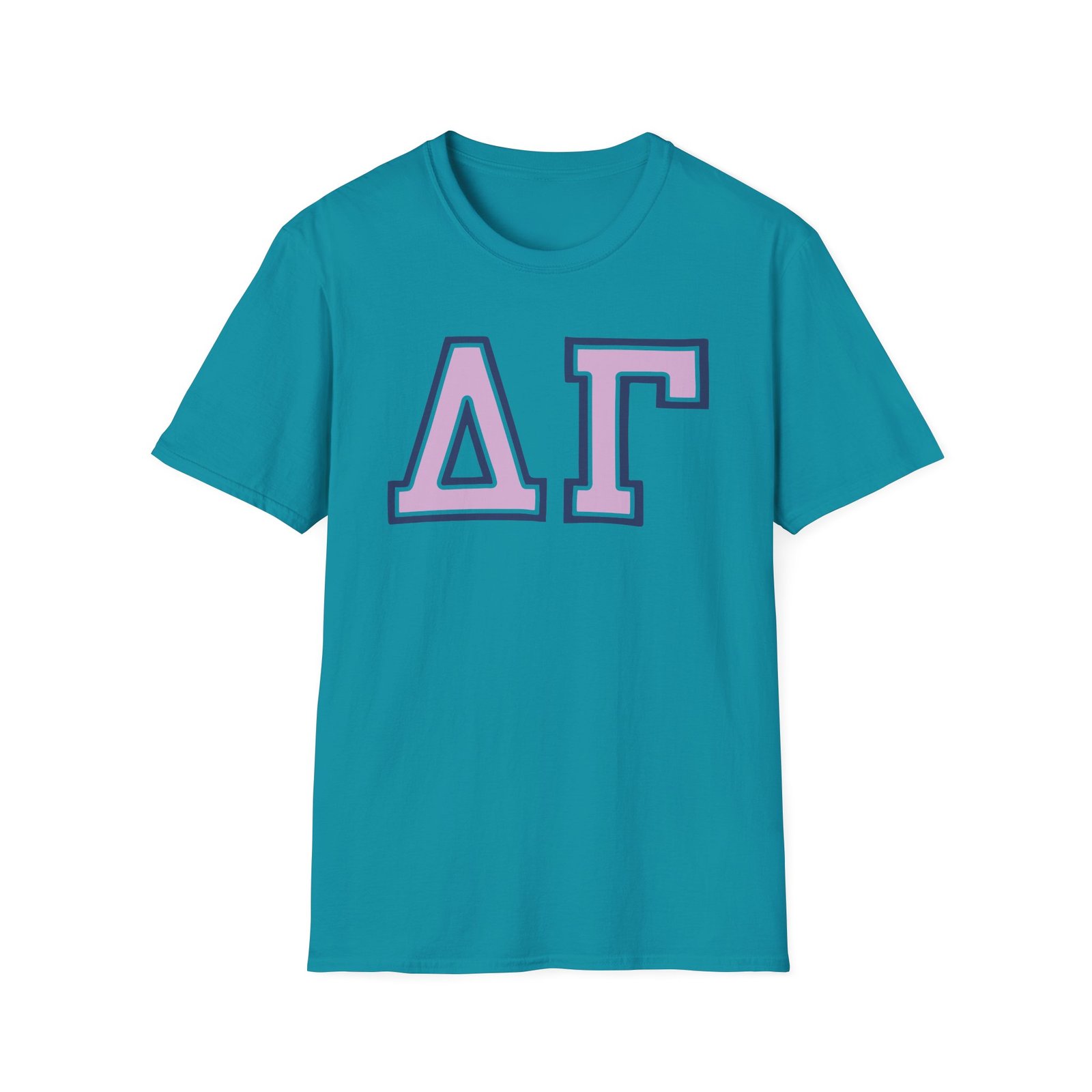 Delta Gamma Chenille Letter Unisex Softstyle T-Shirt