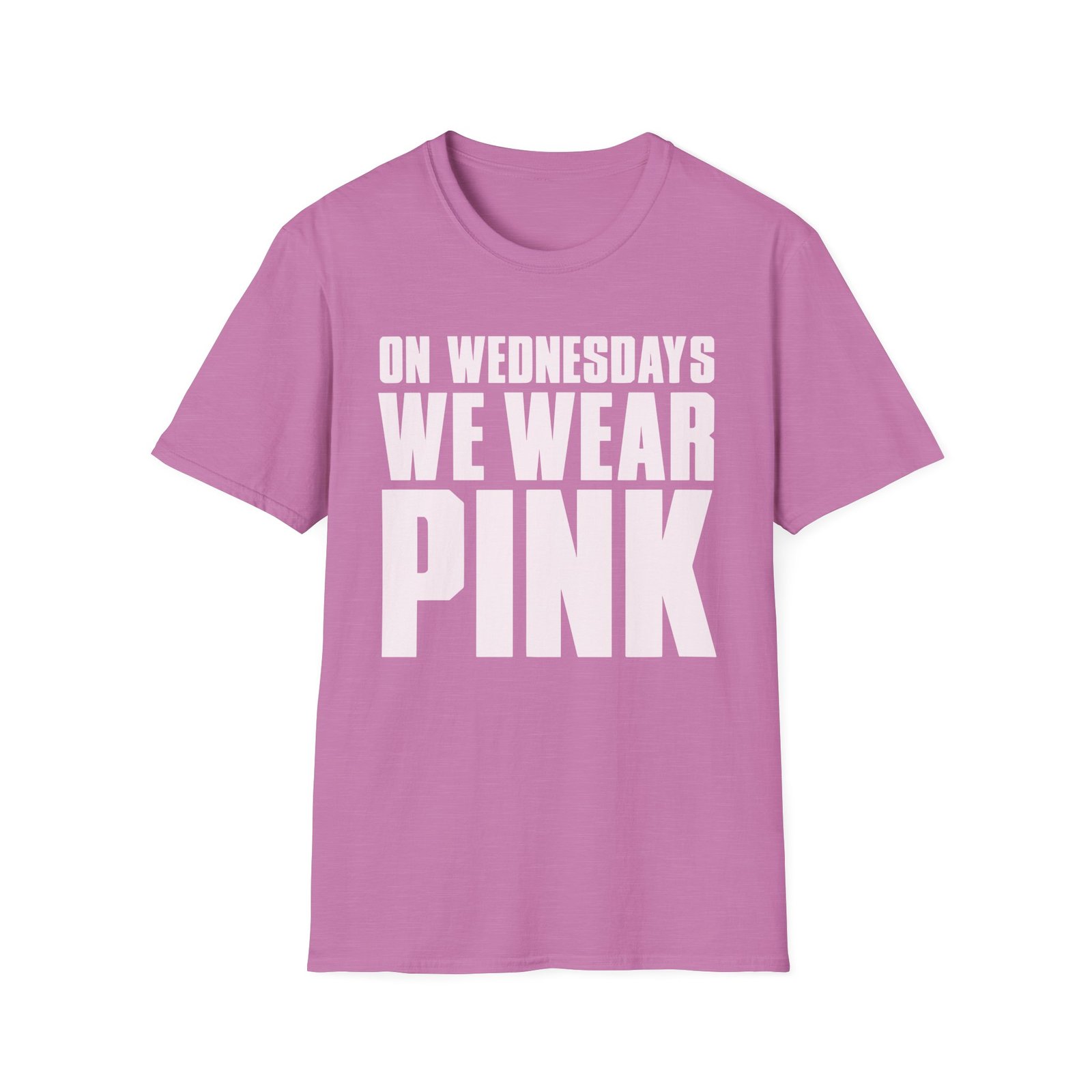 Amc Mean Girl On Wednesdays We Wear Pink Unisex Softstyle T-Shirt