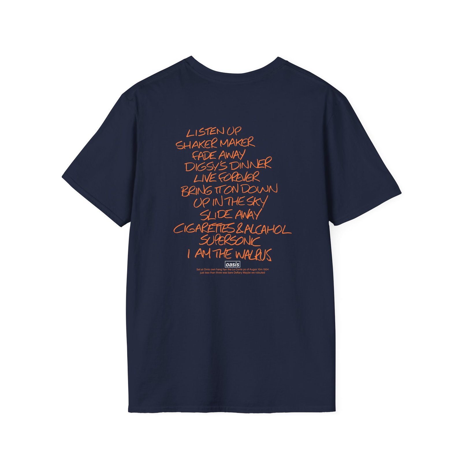 Oasis Setlist Unisex Softstyle T-Shirt