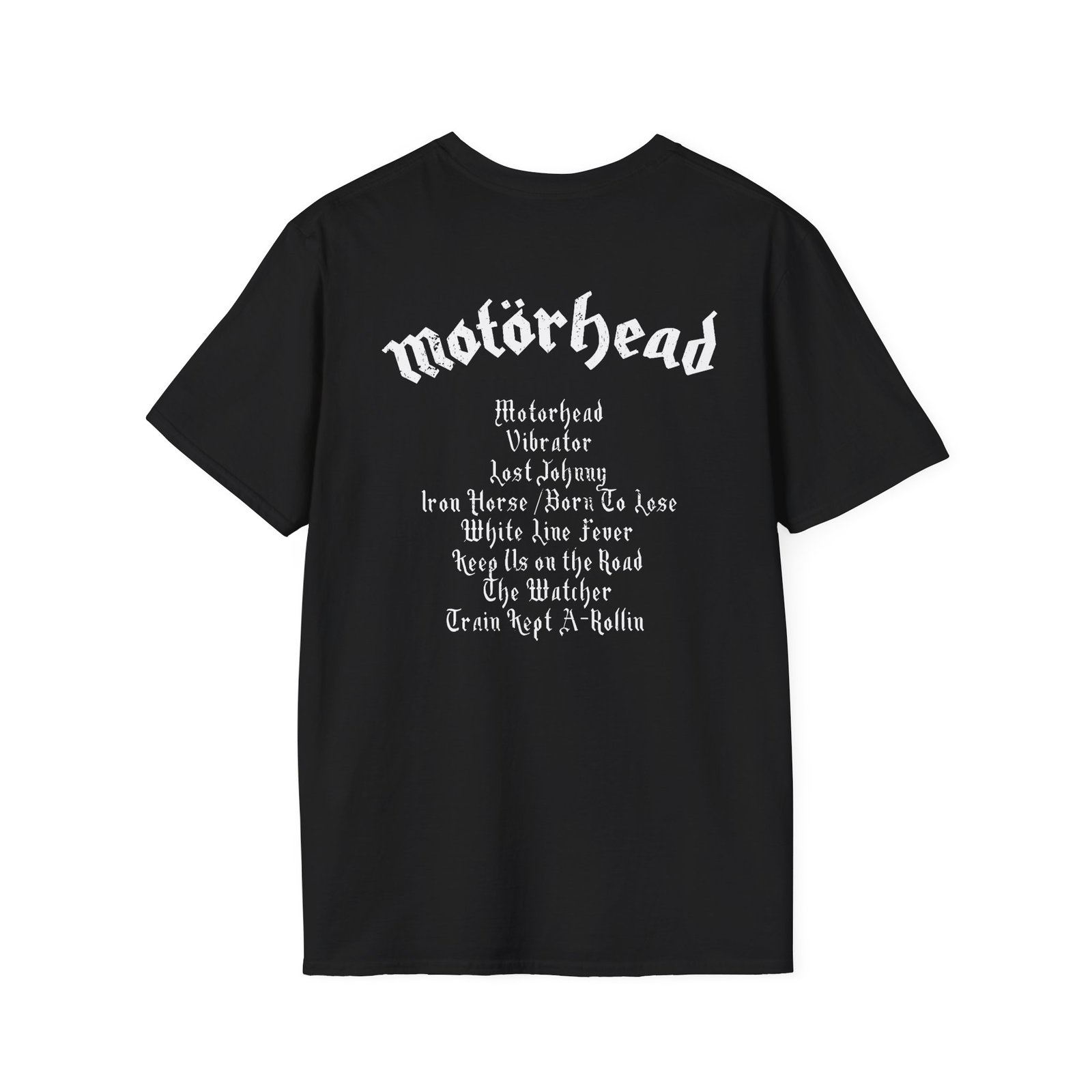 Motorhead Motörhead Tracklist Unisex Softstyle T-Shirt