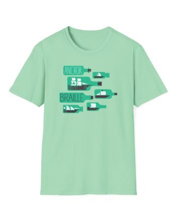 Anchor and Braille Ships Bottles Unisex Softstyle T-Shirt