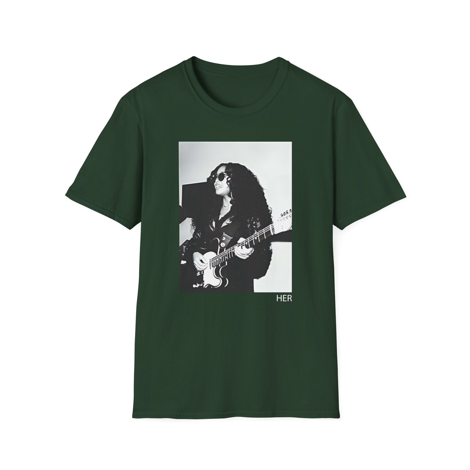 HER With Guitar Lightweight Unisex Softstyle T-Shirt