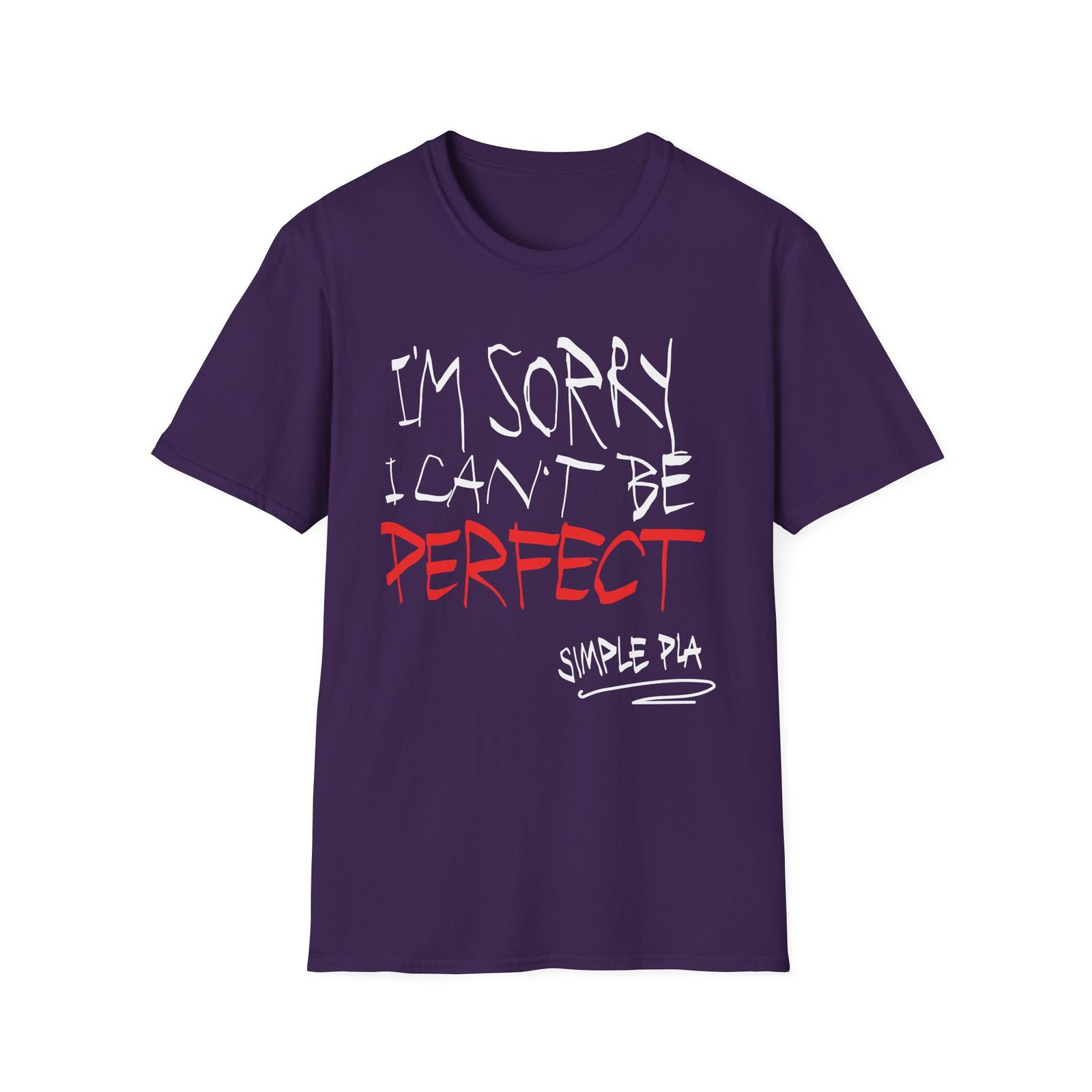 Simple Plan I'm Sorry I Can't Be Perfect Unisex Softstyle T-Shirt