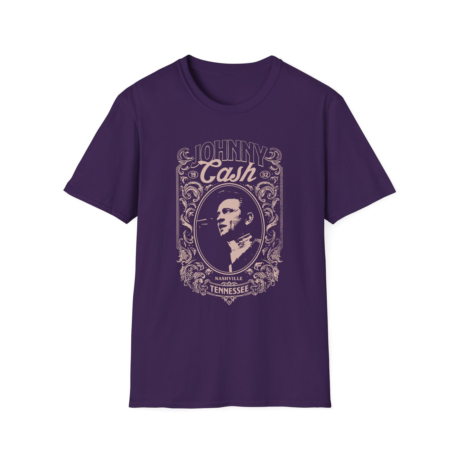 Johnny Cash Nashville Portrait Unisex Softstyle T-Shirt