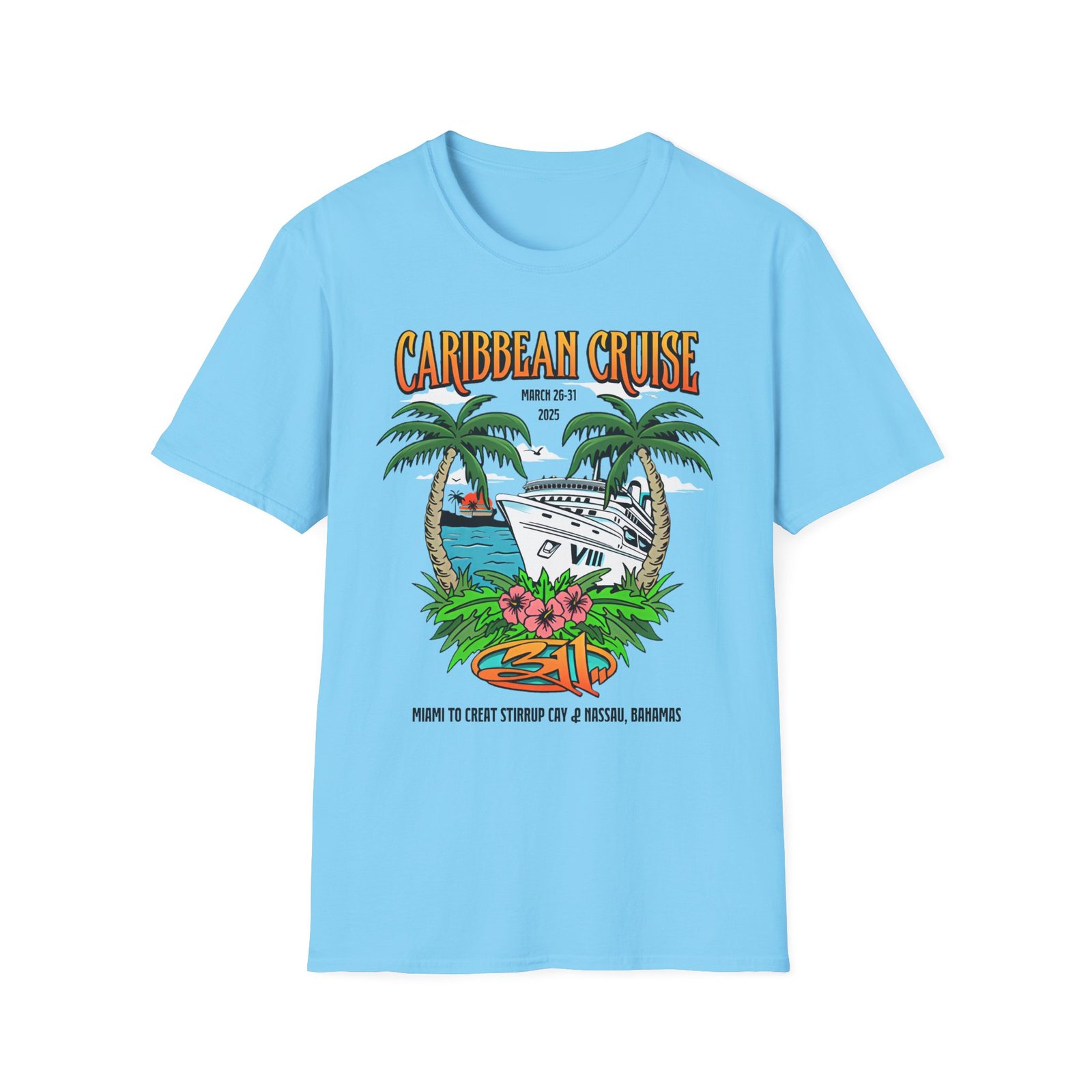 311 Caribbean Cruise 2025 Boat Unisex Softstyle T-Shirt
