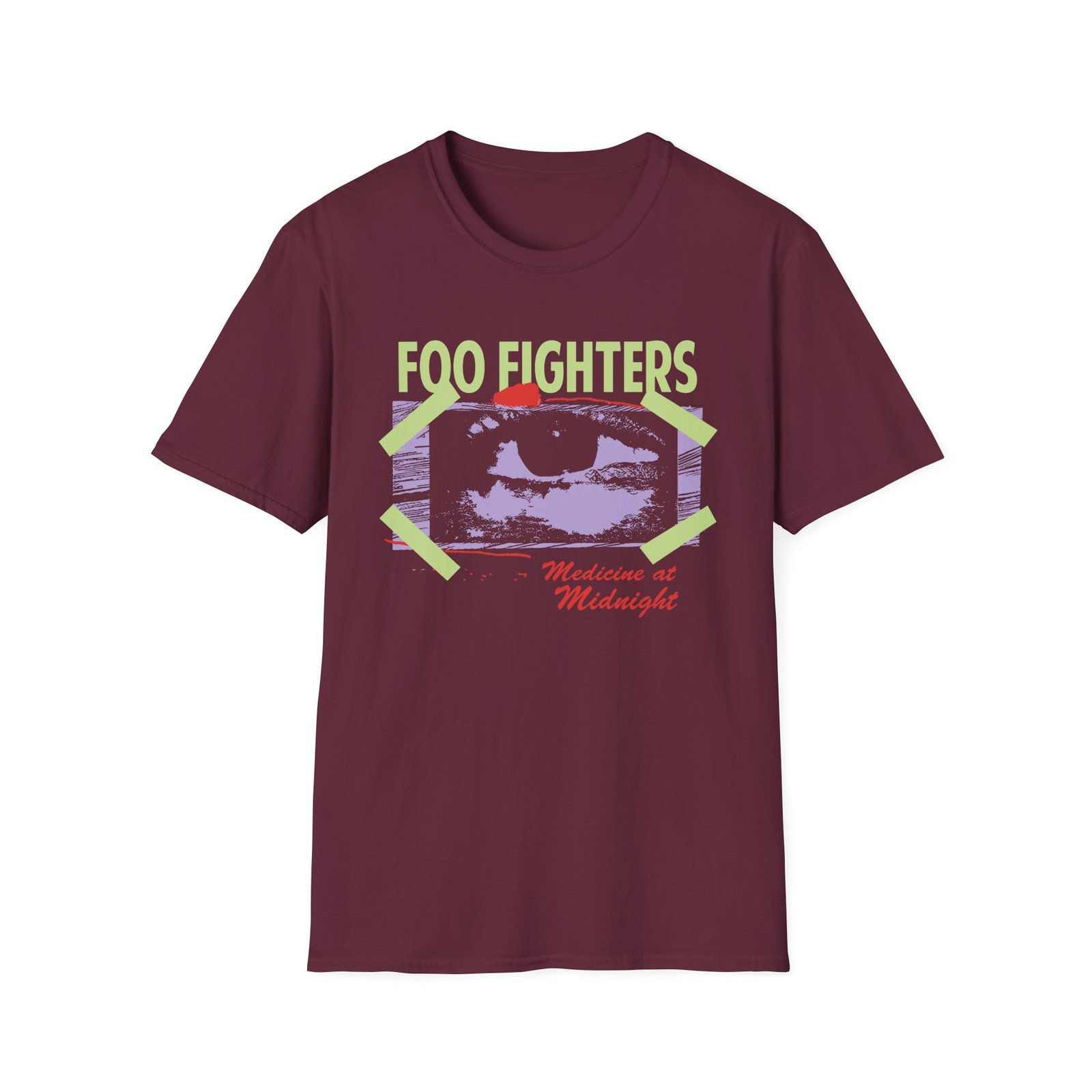 Foo Fighters Medicine at Midnight Eye Tape Unisex Softstyle T-Shirt