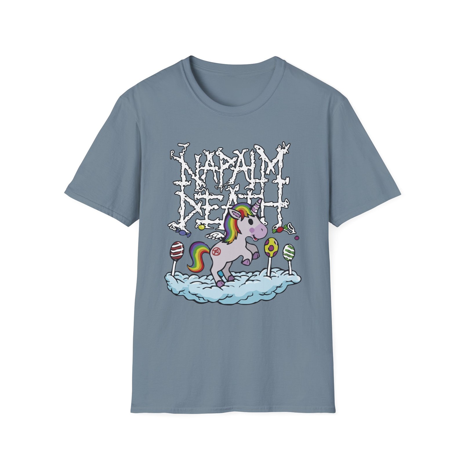 Napalm Death Riding the Rainbow Unisex Softstyle T-Shirt