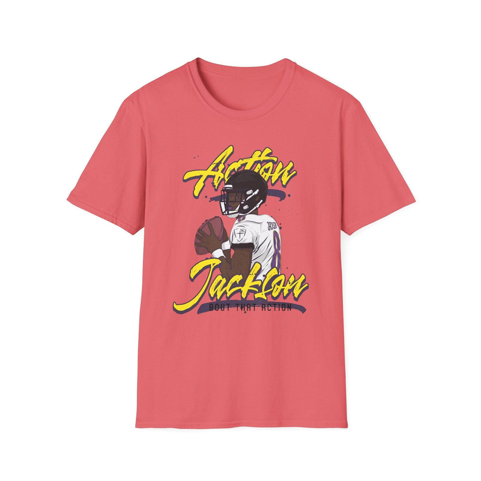 Lamar Jackson The Prodigy Action Jackson Unisex Softstyle T-Shirt
